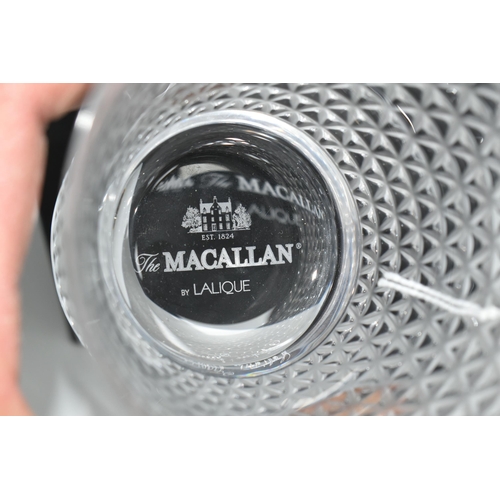 342 - A BOXED LALIQUE 'THE MACALLAN' TUMBLER, having a textured design, signed 'Lalique France', the base ... 