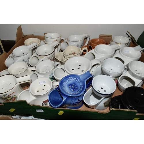 361 - FIVE BOXES OF VINTAGE SHAVING MUGS AND NURSING CUPS, a collection of approximately one hundred assor... 