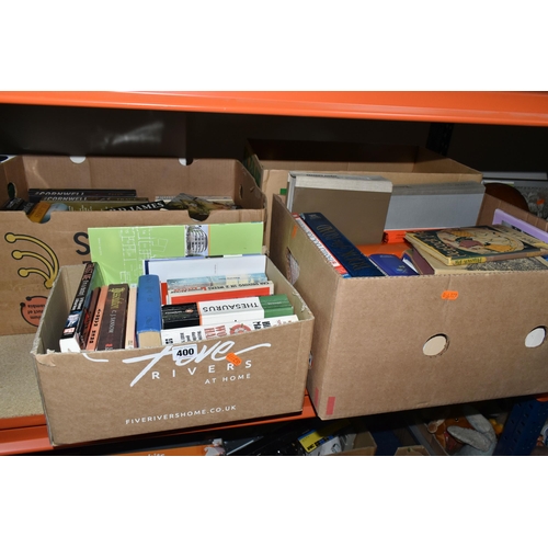 400 - FOUR BOXES OF BOOKS, approximately seventy assorted subjects, to include biographies, poems, novels ... 