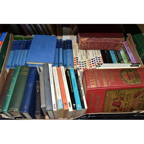 411 - FOUR BOXES OF BOOKS, approximately eighty books, assorted subjects include four volumes of G.Lister ... 