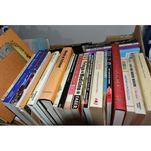 411 - FOUR BOXES OF BOOKS, approximately eighty books, assorted subjects include four volumes of G.Lister ... 