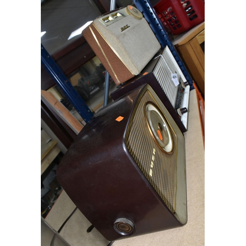 424 - THREE VINTAGE TABLE TOP RADIO SETS, EKCO model U353, Bush model DAC70 and a G.E.C. set, not tested, ... 