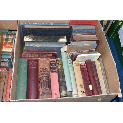 474 - SIX BOXES OF BOOKS containing over 200 miscellaneous antiquarian titles mostly in hardback forma, su... 