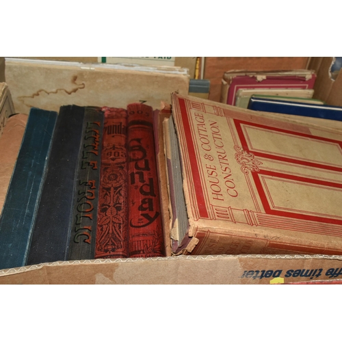 474 - SIX BOXES OF BOOKS containing over 200 miscellaneous antiquarian titles mostly in hardback forma, su... 