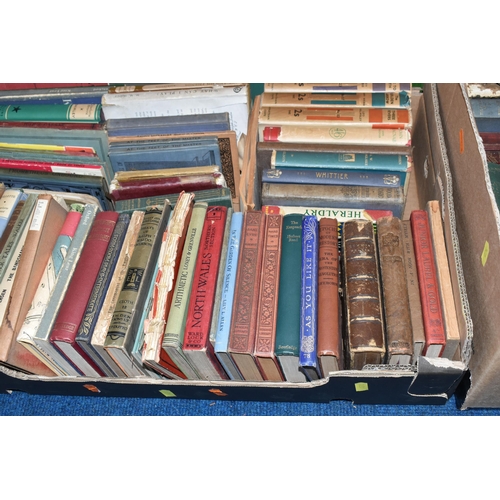 474 - SIX BOXES OF BOOKS containing over 200 miscellaneous antiquarian titles mostly in hardback forma, su... 