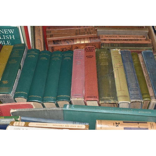 474 - SIX BOXES OF BOOKS containing over 200 miscellaneous antiquarian titles mostly in hardback forma, su... 