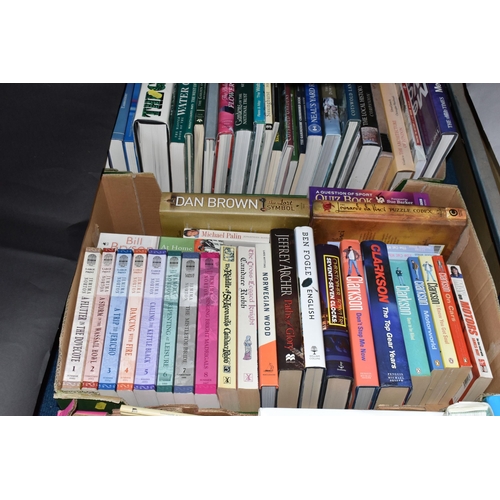 475 - THREE BOXES OF BOOKS containing approximately ninety miscellaneous titles in hardback and paperback ... 