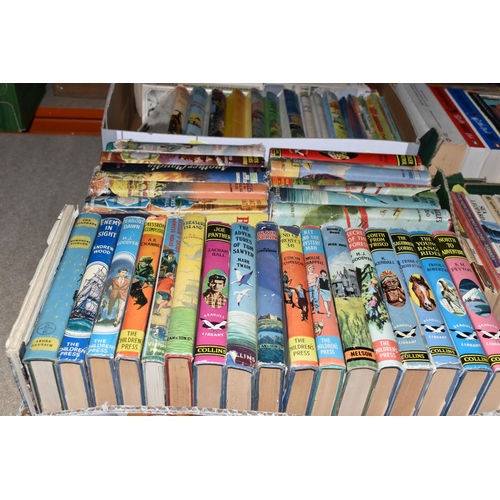 484 - SIX BOXES OF BOOKS containing over 270 miscellaneous titles in hardback and paperback formats, mostl... 