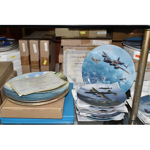 495 - A QUANTITY OF COLLECTORS PLATES, on the theme of World War Two and later aviation, comprising forty ... 