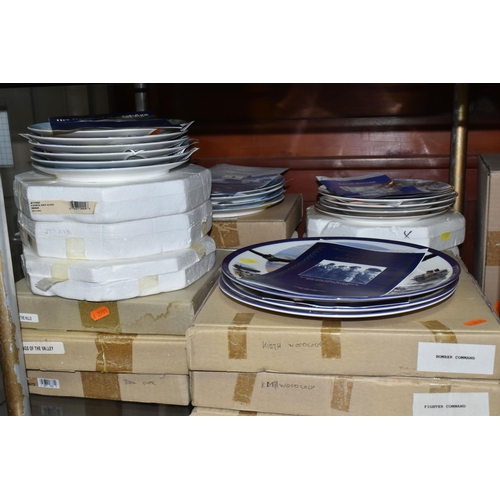 495 - A QUANTITY OF COLLECTORS PLATES, on the theme of World War Two and later aviation, comprising forty ... 