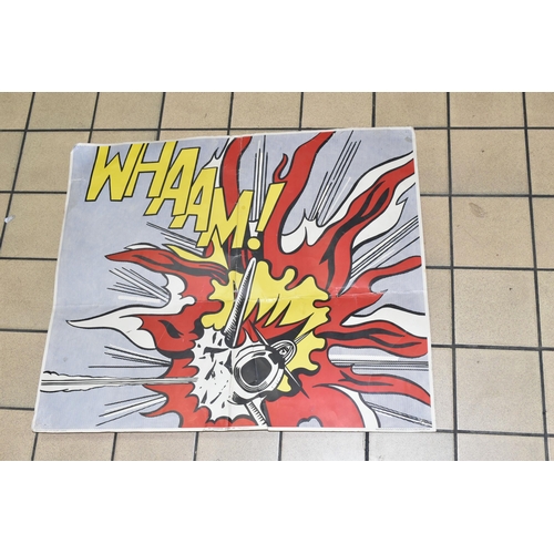 497 - AFTER ROY LICHTENSTEIN (1923-1997) 'WHAM!', a two panel print on card published by the Tate Gallery ... 