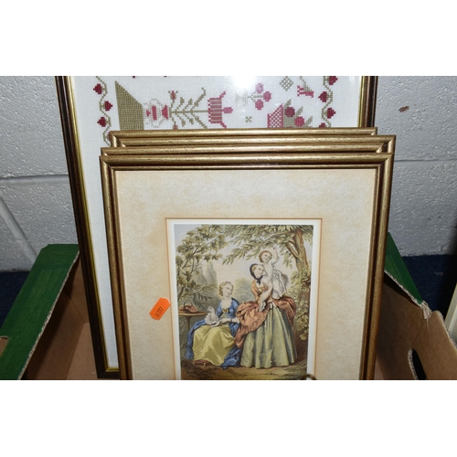 520 - A QUANTITY OF ASSORTED PICTURES AND PRINTS ETC, to include a Rowland Hilder print, reproduction prin... 