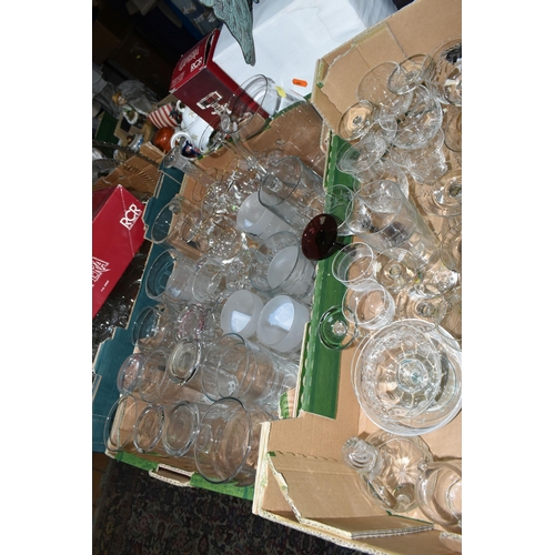 532 - FIVE BOXES AND LOOSE GLASSWARE, CERAMICS, ETC, including two boxed resin Flower Fairy figures, boxed... 