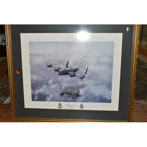 539 - FIVE RAF AVIATION THEMED PRINTS, comprising Bill Perring 'MOSQUITO', depicting a pair of Mosquitos f... 