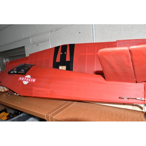 550 - A MAJORITY BUILT MODEL PLANE with Jen ZT-50A engine fitted, body stickered OP-JMLBZ24 (no propellor ... 