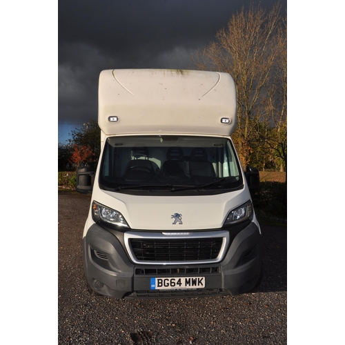 1001 - A 2014 PEUGEOT BOXER 335 PROFESSIONAL MAXI MOVER 4.7 METER LOW FLOOR LUTON VAN, REGISTRATION NO: BG6... 