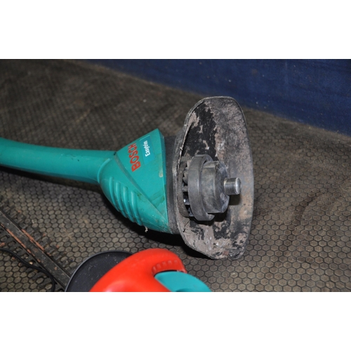 1073 - A BOSCH EASI-TRIM STRIMMER and a Bosch AHS-52ACCU 14.4v hedge trimmer with one battery and charger (... 