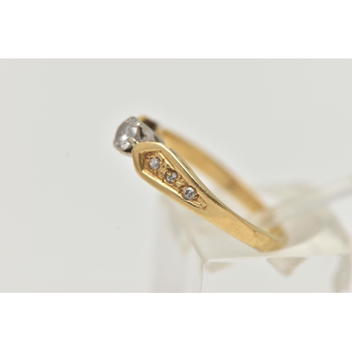 48 - AN 18CT GOLD SINGLE STONE DIAMOND RING, a round brilliant cut diamond, approximate diamond weight 0.... 