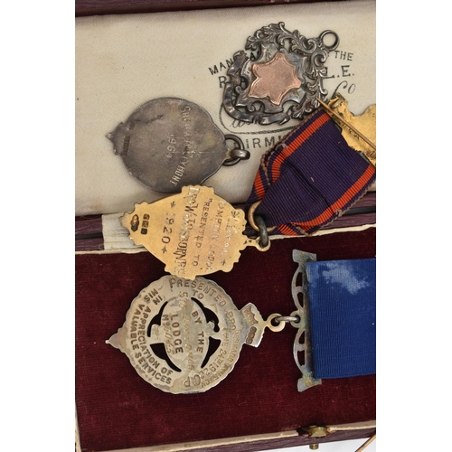 92 - ASSORTED MEDALS, to include a boxed enamel 'Justice Truth Philanthropy' Sir Dan Jones LGE. 3045, fit... 