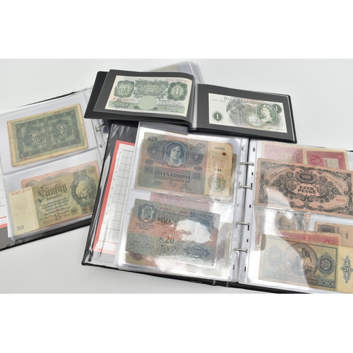 161 - TWO LARGE AND ONE SMALL BANKNOTE ALBUMS, to include World Banknotes, notes from Germany's Hyperinfla... 