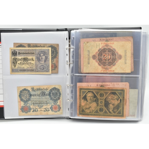 161 - TWO LARGE AND ONE SMALL BANKNOTE ALBUMS, to include World Banknotes, notes from Germany's Hyperinfla... 