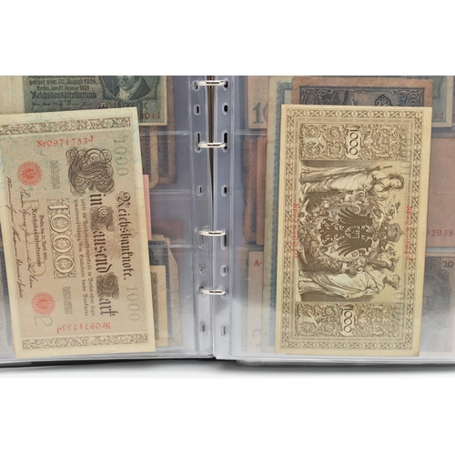 161 - TWO LARGE AND ONE SMALL BANKNOTE ALBUMS, to include World Banknotes, notes from Germany's Hyperinfla... 