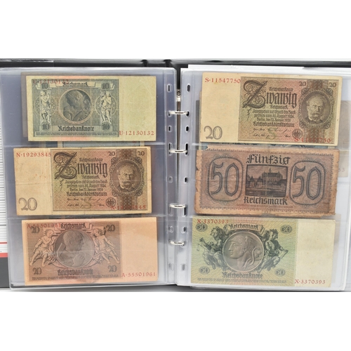 161 - TWO LARGE AND ONE SMALL BANKNOTE ALBUMS, to include World Banknotes, notes from Germany's Hyperinfla... 