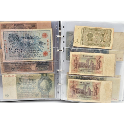 161 - TWO LARGE AND ONE SMALL BANKNOTE ALBUMS, to include World Banknotes, notes from Germany's Hyperinfla... 