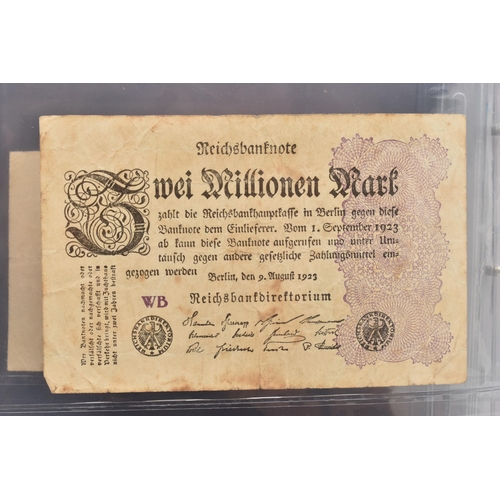 161 - TWO LARGE AND ONE SMALL BANKNOTE ALBUMS, to include World Banknotes, notes from Germany's Hyperinfla... 