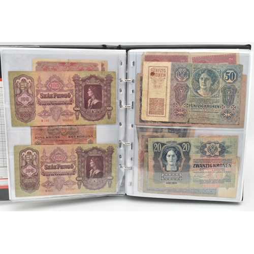 161 - TWO LARGE AND ONE SMALL BANKNOTE ALBUMS, to include World Banknotes, notes from Germany's Hyperinfla... 