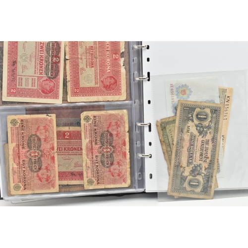 161 - TWO LARGE AND ONE SMALL BANKNOTE ALBUMS, to include World Banknotes, notes from Germany's Hyperinfla... 