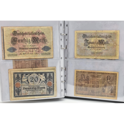 161 - TWO LARGE AND ONE SMALL BANKNOTE ALBUMS, to include World Banknotes, notes from Germany's Hyperinfla... 