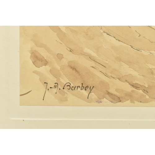 335 - JEANNE MARIE BARBY (FRENCH 1882-1960) A FRENCH LANDSCAPE, signed bottom left, ink wash on paper, app... 