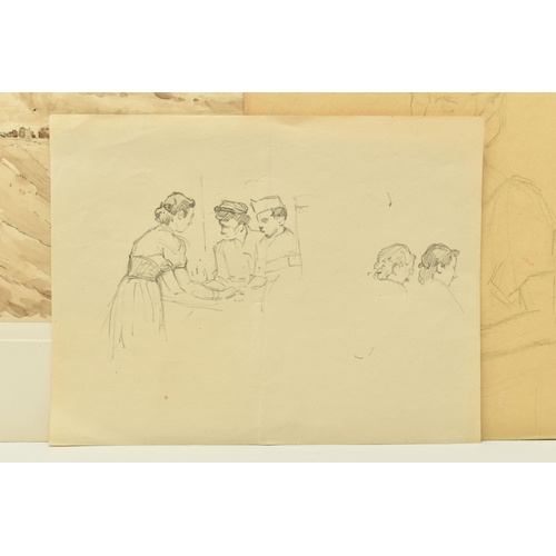 335 - JEANNE MARIE BARBY (FRENCH 1882-1960) A FRENCH LANDSCAPE, signed bottom left, ink wash on paper, app... 