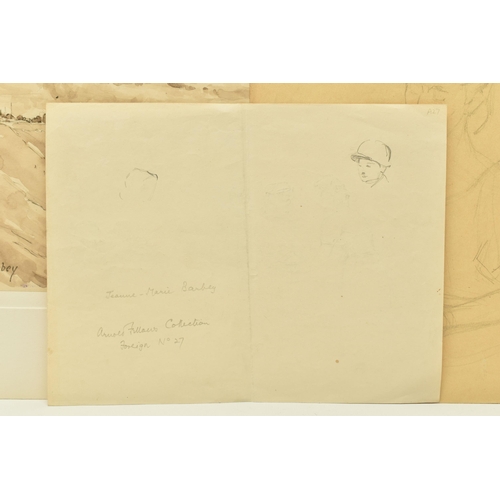 335 - JEANNE MARIE BARBY (FRENCH 1882-1960) A FRENCH LANDSCAPE, signed bottom left, ink wash on paper, app... 