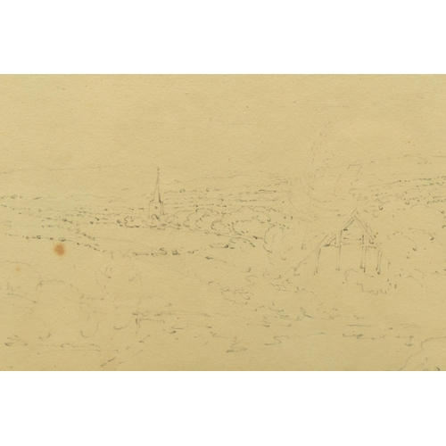 340 - TWO 19TH CENTURY LANDSCAPE STUDIES, the first titled 'River Mole' depicts a river winding its way th... 