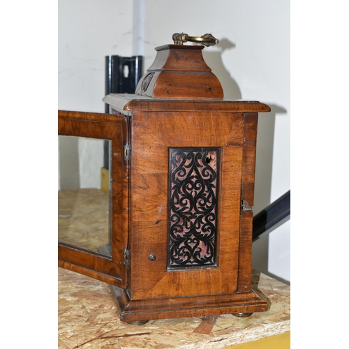 341 - ROBERT CAWLEY OF CHESTER LATE 18TH/EARLY 19TH CENTURY  BRACKET CLOCK, a brass dial and silver chapte... 