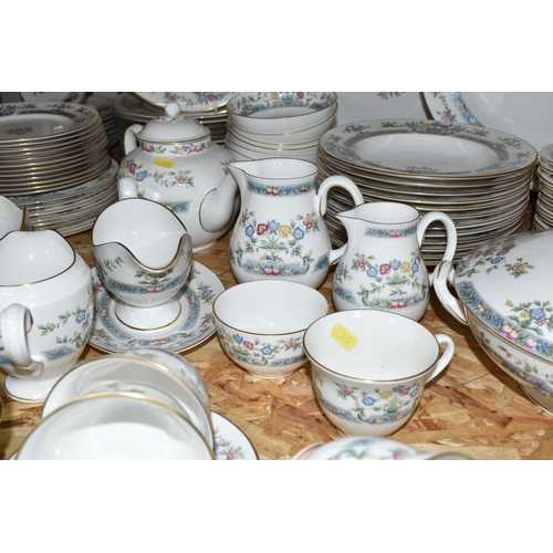 345 - A LARGE QUANTITY OF ROYAL WORCESTER 'MAYFIELD' PATTERN DINNERWARE, comprising three covered tureens,... 