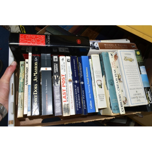 362 - SIX BOXES OF BOOKS AND FILM EPHEMERA, approximately one hundred and thirty books in paperback and ha... 