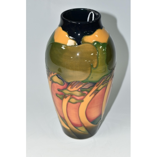 387 - A MOORCROFT POTTERY 'SHEPHERDS DELIGHT' VASE, designed by Emma Bossons, the shouldered vase decorate... 