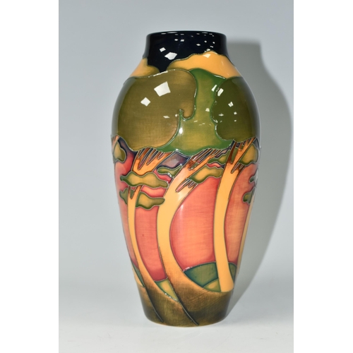 387 - A MOORCROFT POTTERY 'SHEPHERDS DELIGHT' VASE, designed by Emma Bossons, the shouldered vase decorate... 