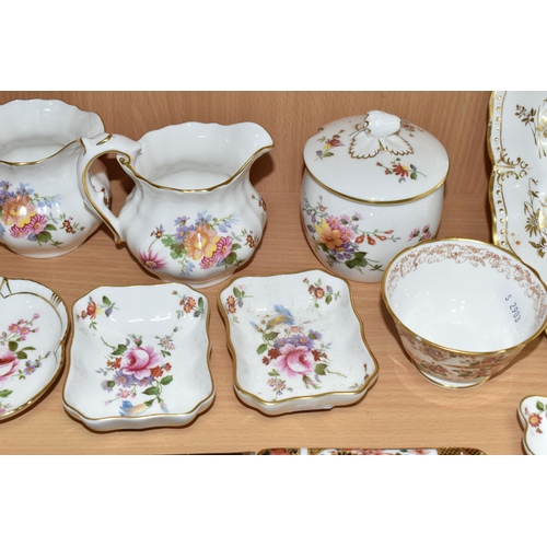 416 - A COLLECTION OF ROYAL CROWN DERBY TEA WARES, comprising two Imari bread knives, for sale to OVER 18s... 