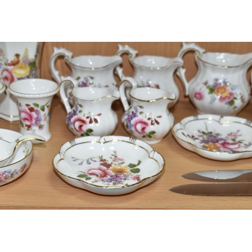 416 - A COLLECTION OF ROYAL CROWN DERBY TEA WARES, comprising two Imari bread knives, for sale to OVER 18s... 