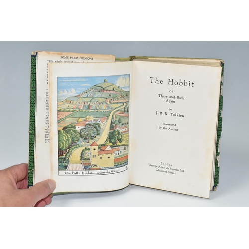 420 - THE HOBBIT BY J. R.R. TOLKIEN, second edition, thirteenth impression, dated 1961, with partial repai... 