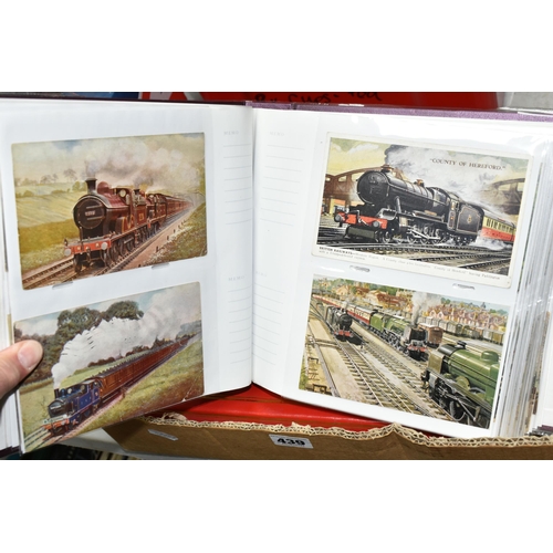 439 - A COLLECTION OF RAILWAY LOCOMOTIVE POSTCARDS, majority are early to mid-20th Century showing a wide ... 