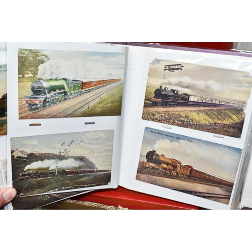 439 - A COLLECTION OF RAILWAY LOCOMOTIVE POSTCARDS, majority are early to mid-20th Century showing a wide ... 