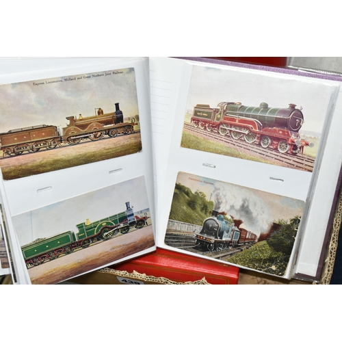 439 - A COLLECTION OF RAILWAY LOCOMOTIVE POSTCARDS, majority are early to mid-20th Century showing a wide ... 