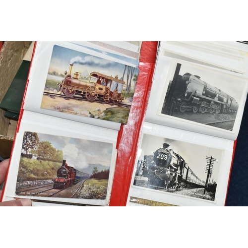 439 - A COLLECTION OF RAILWAY LOCOMOTIVE POSTCARDS, majority are early to mid-20th Century showing a wide ... 