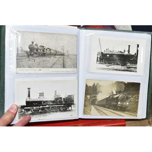 439 - A COLLECTION OF RAILWAY LOCOMOTIVE POSTCARDS, majority are early to mid-20th Century showing a wide ... 