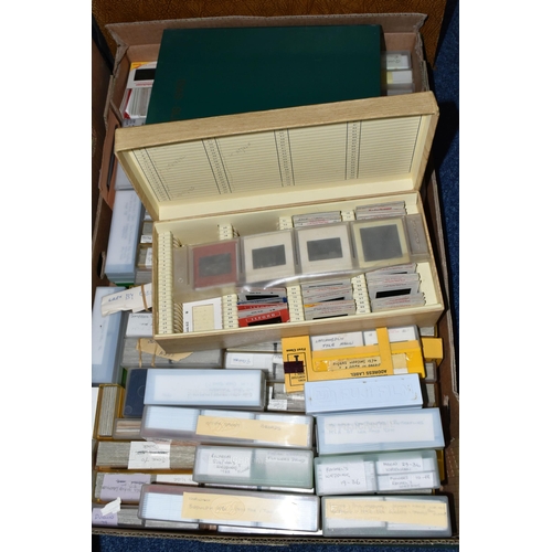 445 - TWO BOXES AND A CASE OF COLOUR PHOTOGRAPHIC SLIDES, dates include 1960's/70's/80's of family holiday... 